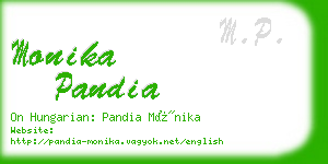 monika pandia business card